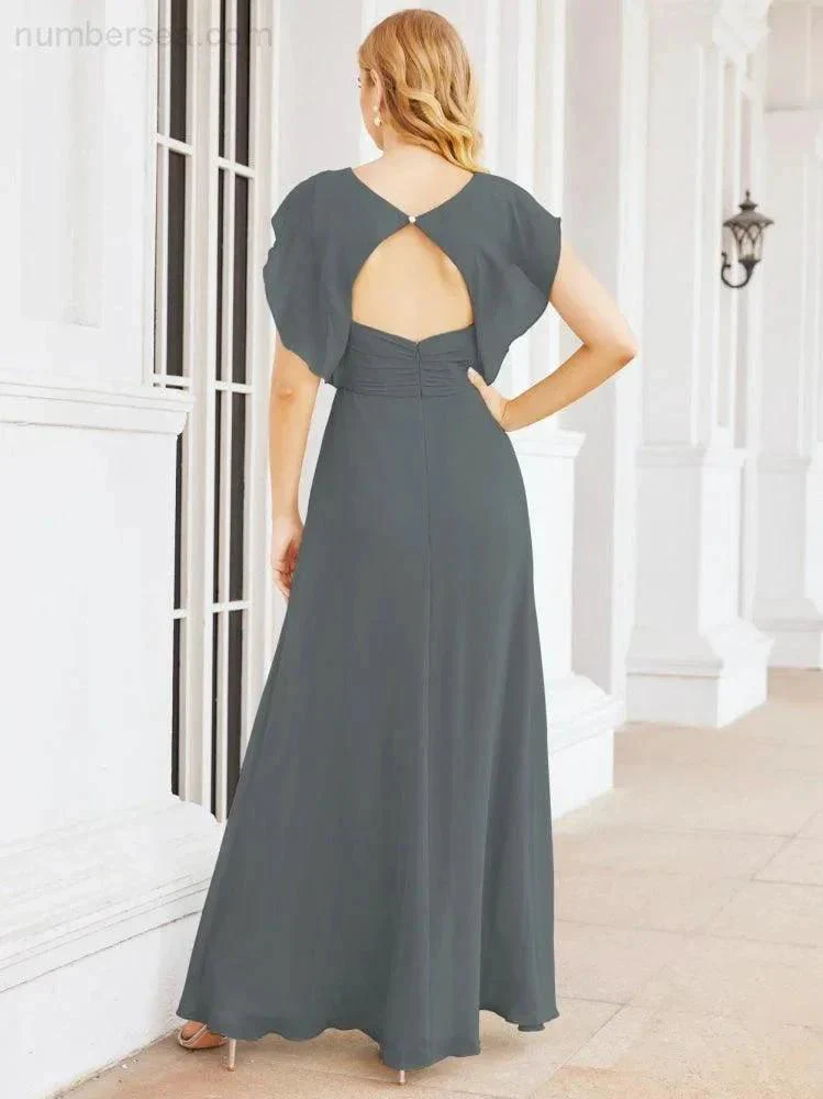 Sunnderly Bridesmaid Dresses Cape Formal Prom Dress Open Back Gowns for Mother of The Bride SY28058 - Image 113