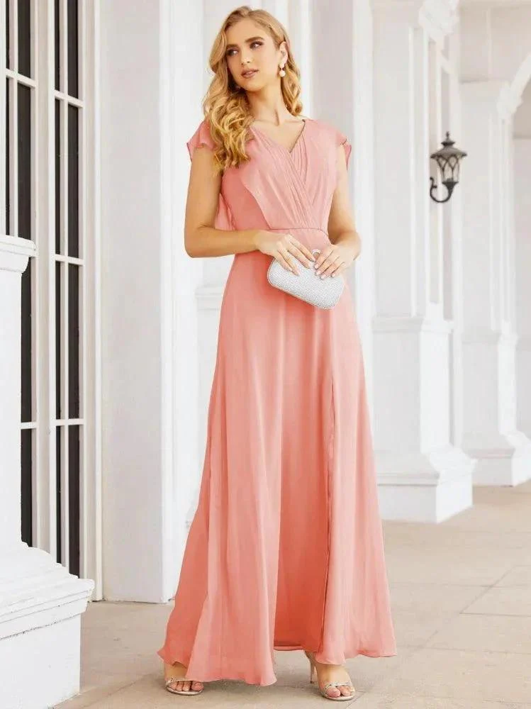Sunnderly Bridesmaid Dresses Cape Formal Prom Dress Open Back Gowns for Mother of The Bride SY28058 - Image 118
