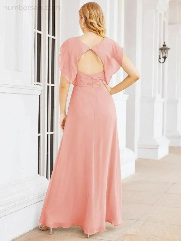 Sunnderly Bridesmaid Dresses Cape Formal Prom Dress Open Back Gowns for Mother of The Bride SY28058 - Image 119