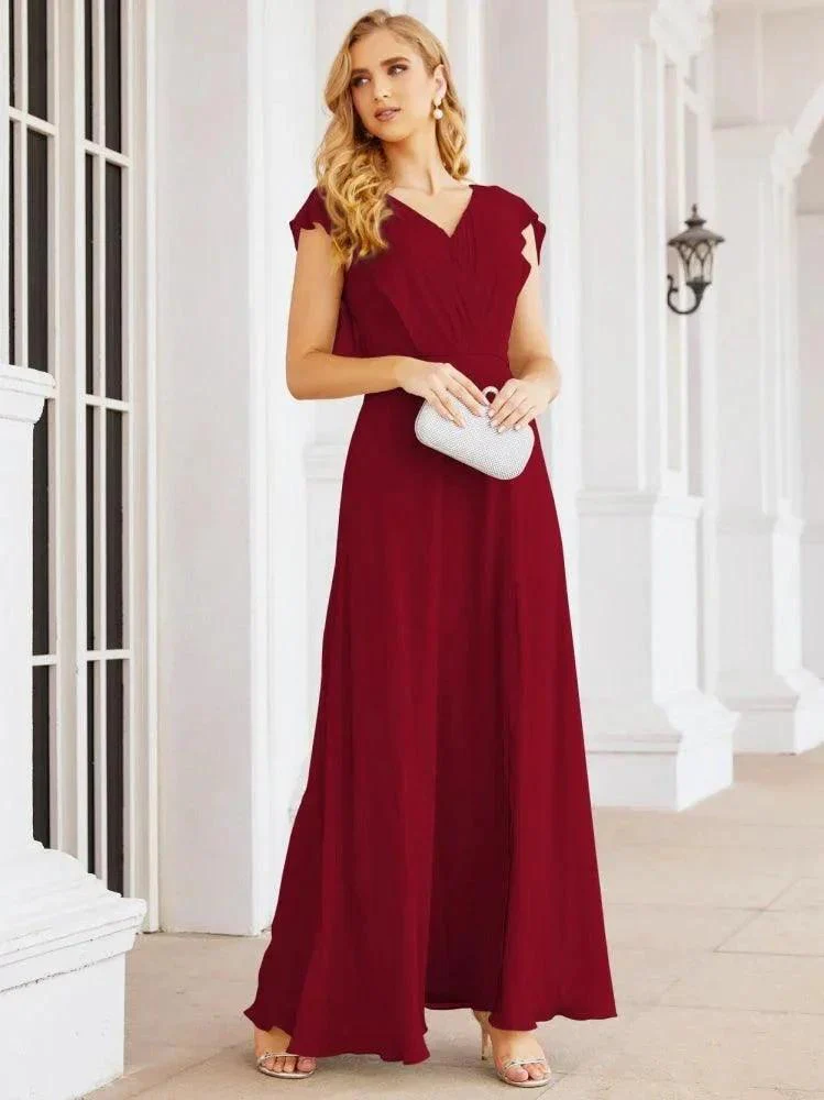 Sunnderly Bridesmaid Dresses Cape Formal Prom Dress Open Back Gowns for Mother of The Bride SY28058 - Image 121