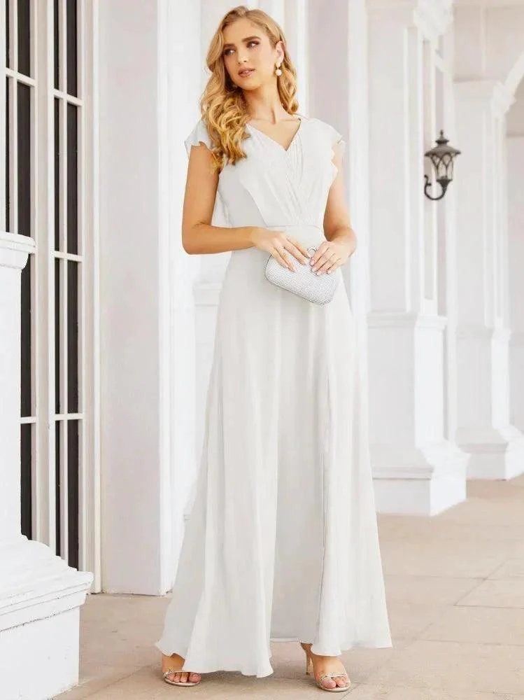 Sunnderly Bridesmaid Dresses Cape Formal Prom Dress Open Back Gowns for Mother of The Bride SY28058 - Image 124
