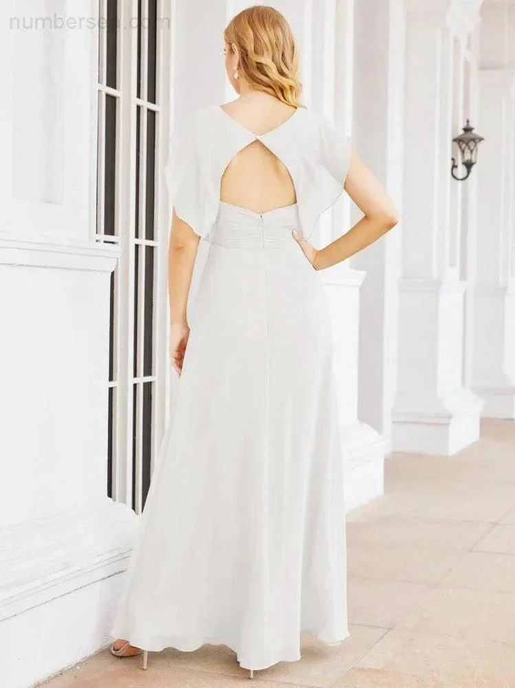 Sunnderly Bridesmaid Dresses Cape Formal Prom Dress Open Back Gowns for Mother of The Bride SY28058 - Image 125