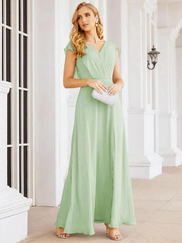 Sunnderly Bridesmaid Dresses Cape Formal Prom Dress Open Back Gowns for Mother of The Bride SY28058 - Image 13