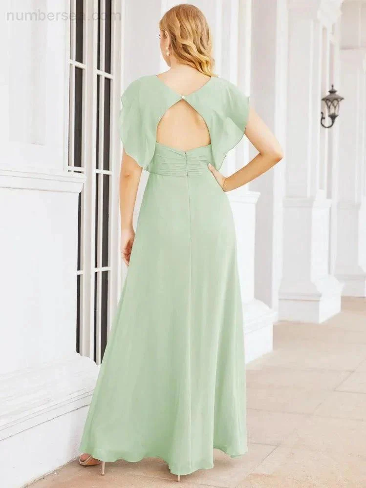 Sunnderly Bridesmaid Dresses Cape Formal Prom Dress Open Back Gowns for Mother of The Bride SY28058 - Image 14