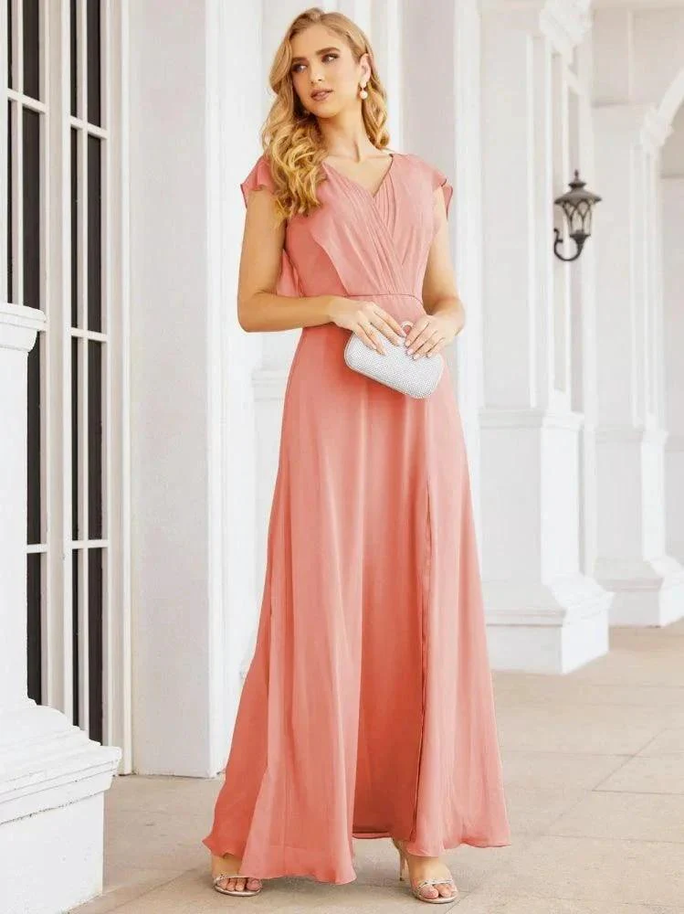 Sunnderly Bridesmaid Dresses Cape Formal Prom Dress Open Back Gowns for Mother of The Bride SY28058 - Image 16