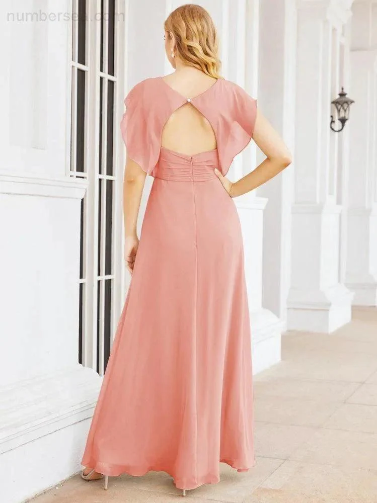 Sunnderly Bridesmaid Dresses Cape Formal Prom Dress Open Back Gowns for Mother of The Bride SY28058 - Image 17