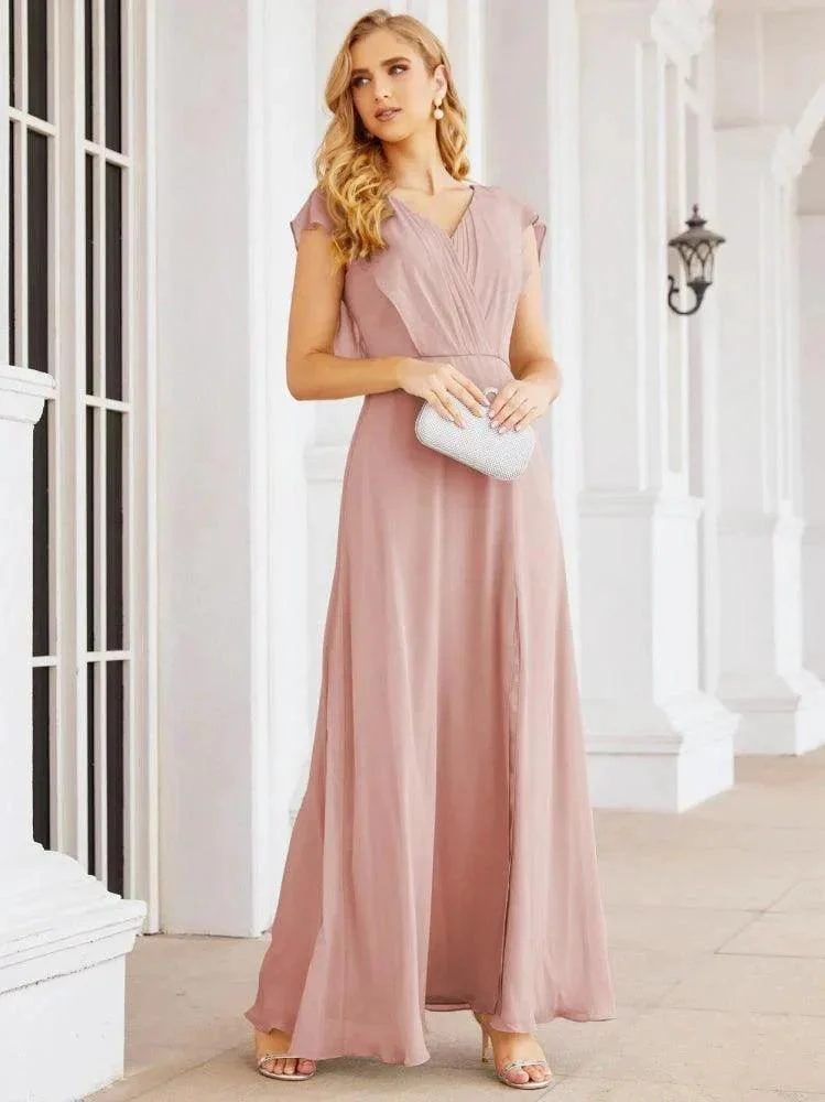 Sunnderly Bridesmaid Dresses Cape Formal Prom Dress Open Back Gowns for Mother of The Bride SY28058 - Image 25