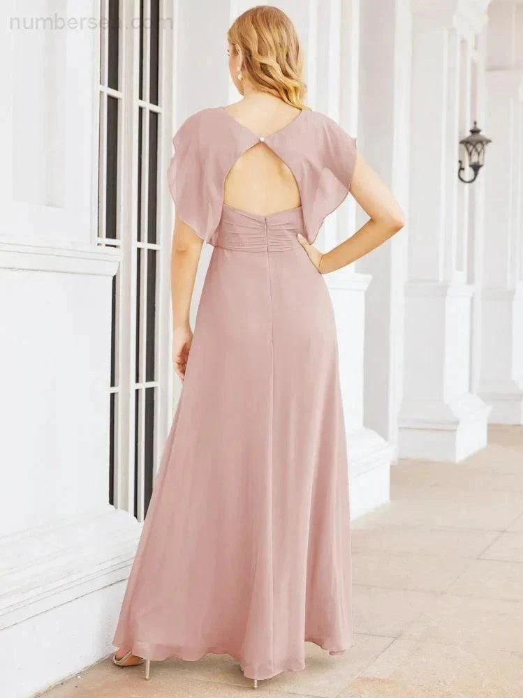 Sunnderly Bridesmaid Dresses Cape Formal Prom Dress Open Back Gowns for Mother of The Bride SY28058 - Image 26