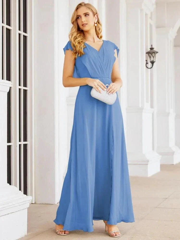 Sunnderly Bridesmaid Dresses Cape Formal Prom Dress Open Back Gowns for Mother of The Bride SY28058 - Image 28