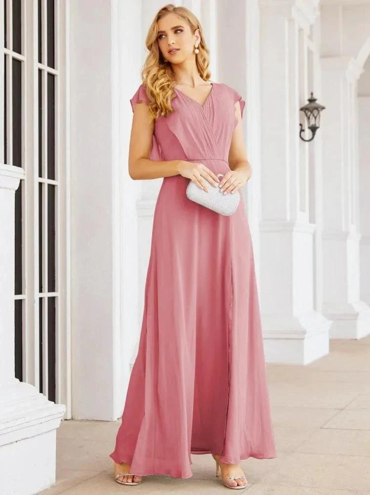 Sunnderly Bridesmaid Dresses Cape Formal Prom Dress Open Back Gowns for Mother of The Bride SY28058 - Image 31