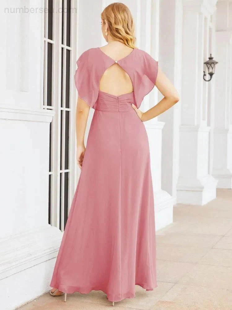 Sunnderly Bridesmaid Dresses Cape Formal Prom Dress Open Back Gowns for Mother of The Bride SY28058 - Image 32