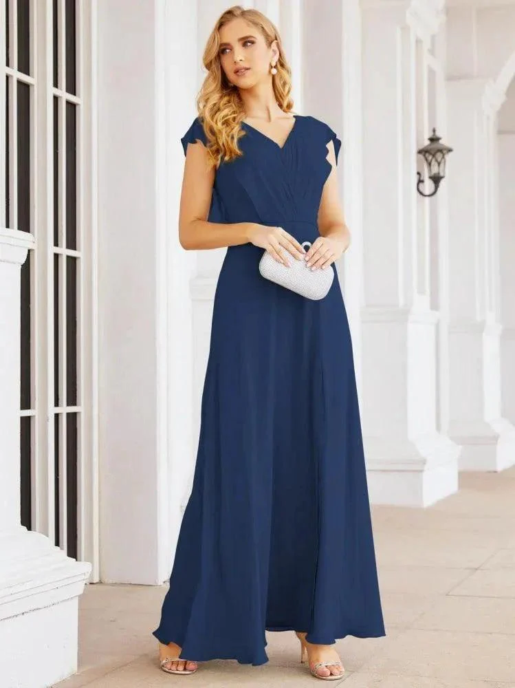 Sunnderly Bridesmaid Dresses Cape Formal Prom Dress Open Back Gowns for Mother of The Bride SY28058 - Image 37