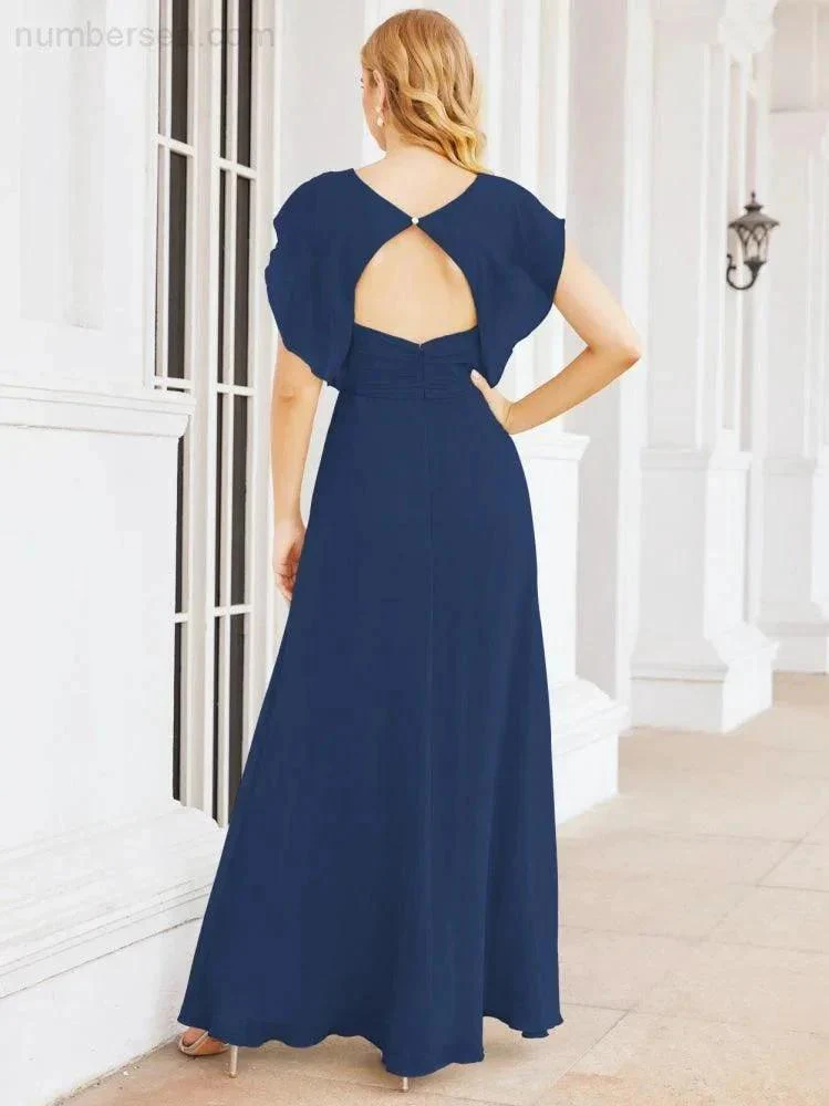 Sunnderly Bridesmaid Dresses Cape Formal Prom Dress Open Back Gowns for Mother of The Bride SY28058 - Image 38