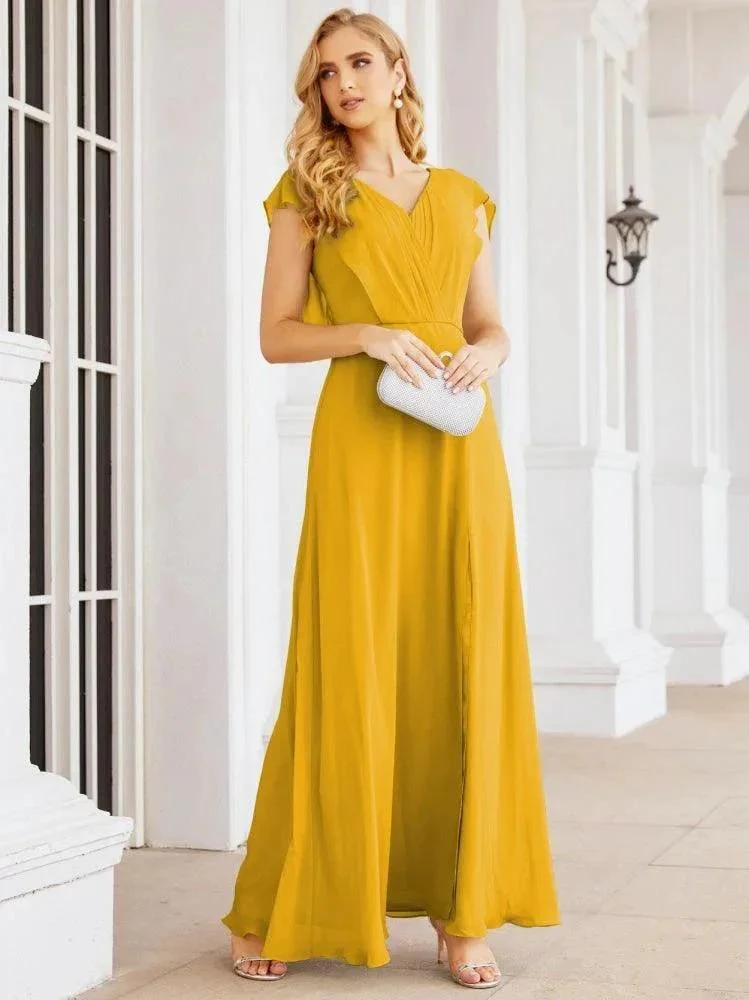 Sunnderly Bridesmaid Dresses Cape Formal Prom Dress Open Back Gowns for Mother of The Bride SY28058 - Image 4