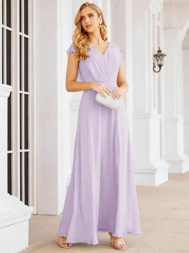 Sunnderly Bridesmaid Dresses Cape Formal Prom Dress Open Back Gowns for Mother of The Bride SY28058 - Image 40