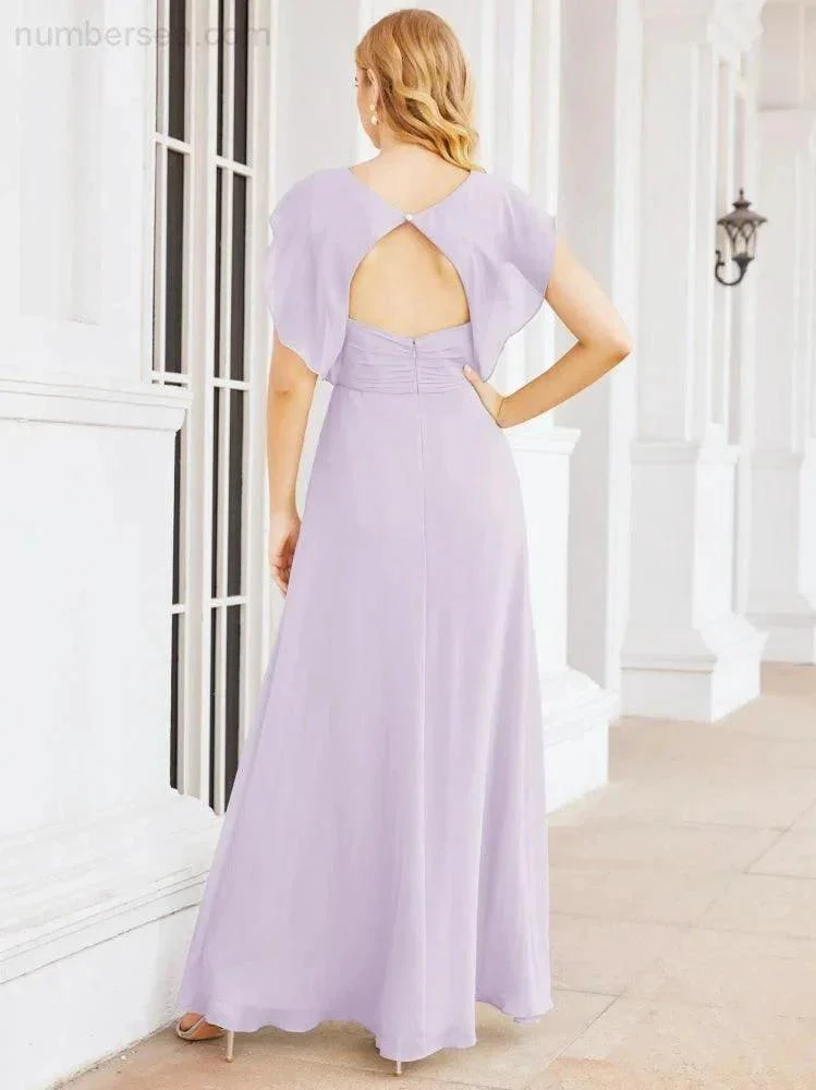 Sunnderly Bridesmaid Dresses Cape Formal Prom Dress Open Back Gowns for Mother of The Bride SY28058 - Image 41