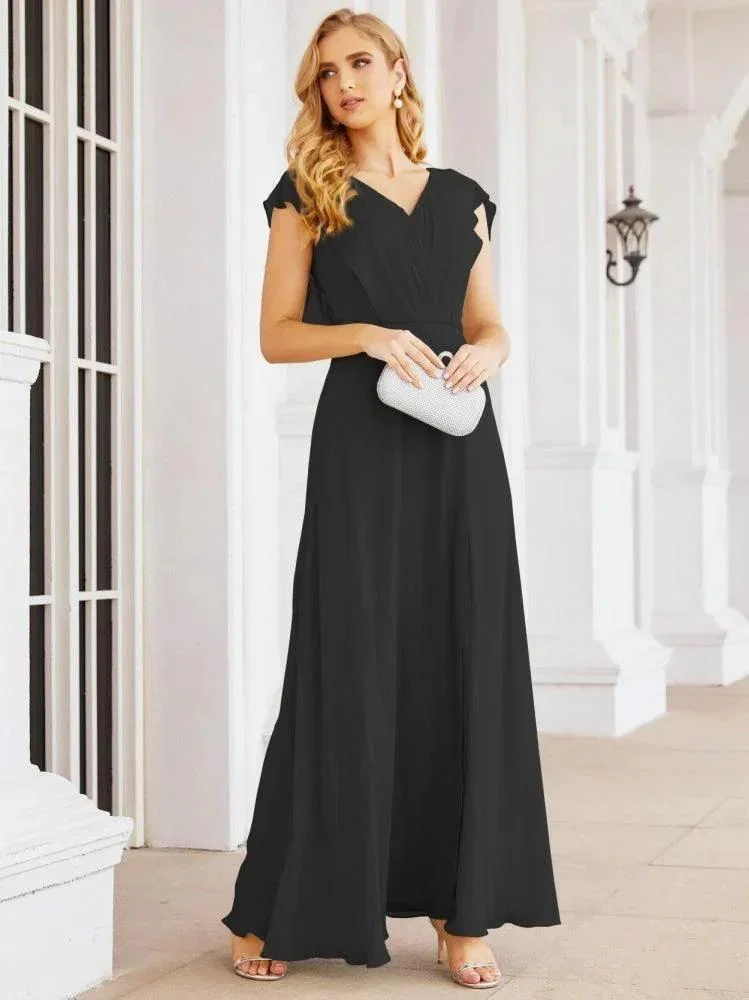 Sunnderly Bridesmaid Dresses Cape Formal Prom Dress Open Back Gowns for Mother of The Bride SY28058 - Image 43
