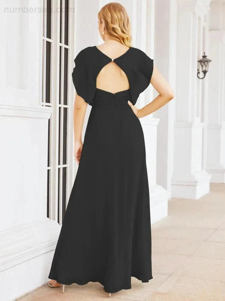 Sunnderly Bridesmaid Dresses Cape Formal Prom Dress Open Back Gowns for Mother of The Bride SY28058 - Image 44