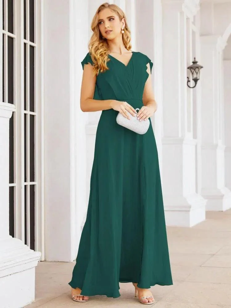 Sunnderly Bridesmaid Dresses Cape Formal Prom Dress Open Back Gowns for Mother of The Bride SY28058 - Image 49