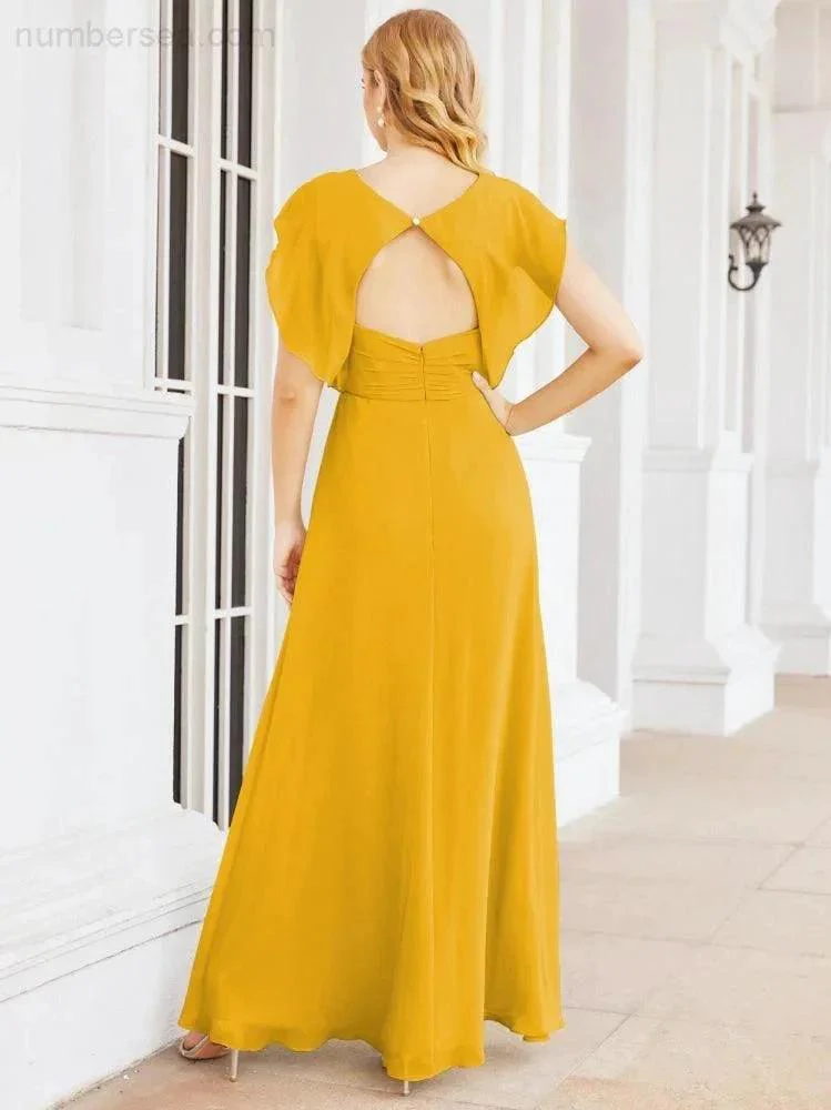 Sunnderly Bridesmaid Dresses Cape Formal Prom Dress Open Back Gowns for Mother of The Bride SY28058 - Image 5