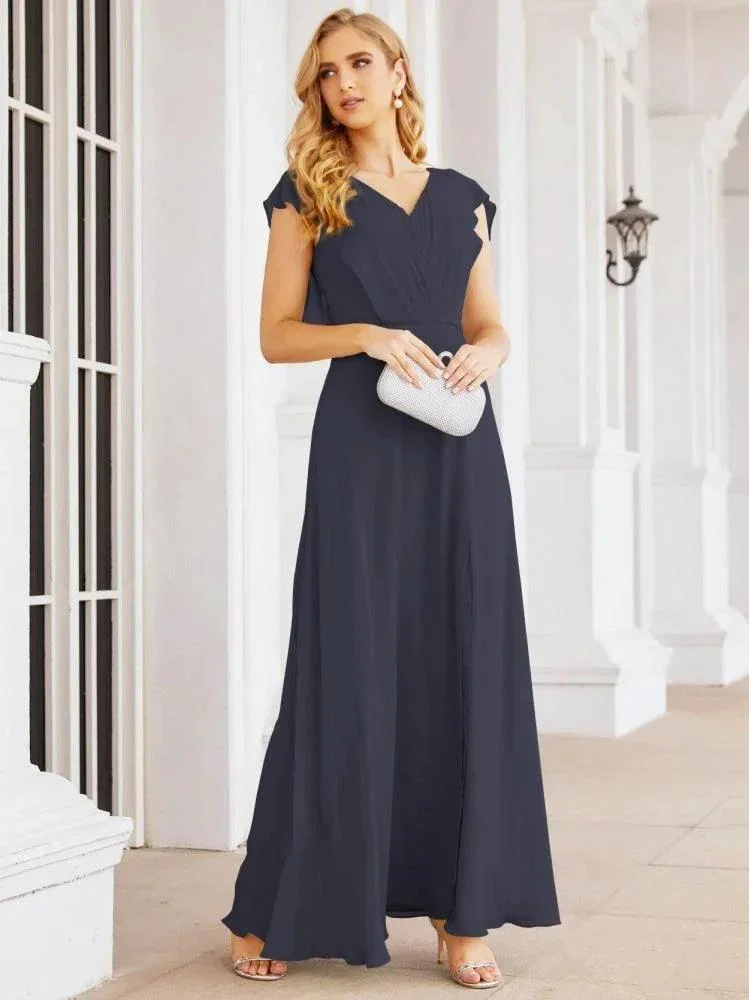 Sunnderly Bridesmaid Dresses Cape Formal Prom Dress Open Back Gowns for Mother of The Bride SY28058 - Image 52