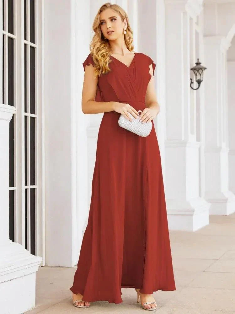 Sunnderly Bridesmaid Dresses Cape Formal Prom Dress Open Back Gowns for Mother of The Bride SY28058 - Image 55