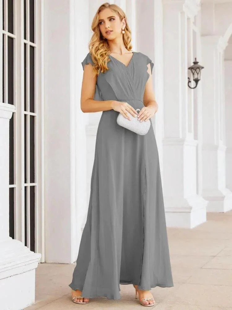 Sunnderly Bridesmaid Dresses Cape Formal Prom Dress Open Back Gowns for Mother of The Bride SY28058 - Image 58
