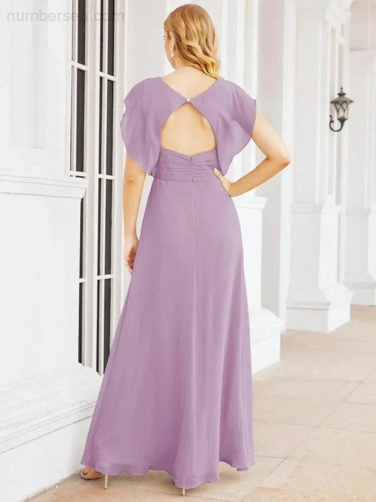 Sunnderly Bridesmaid Dresses Cape Formal Prom Dress Open Back Gowns for Mother of The Bride SY28058 - Image 62