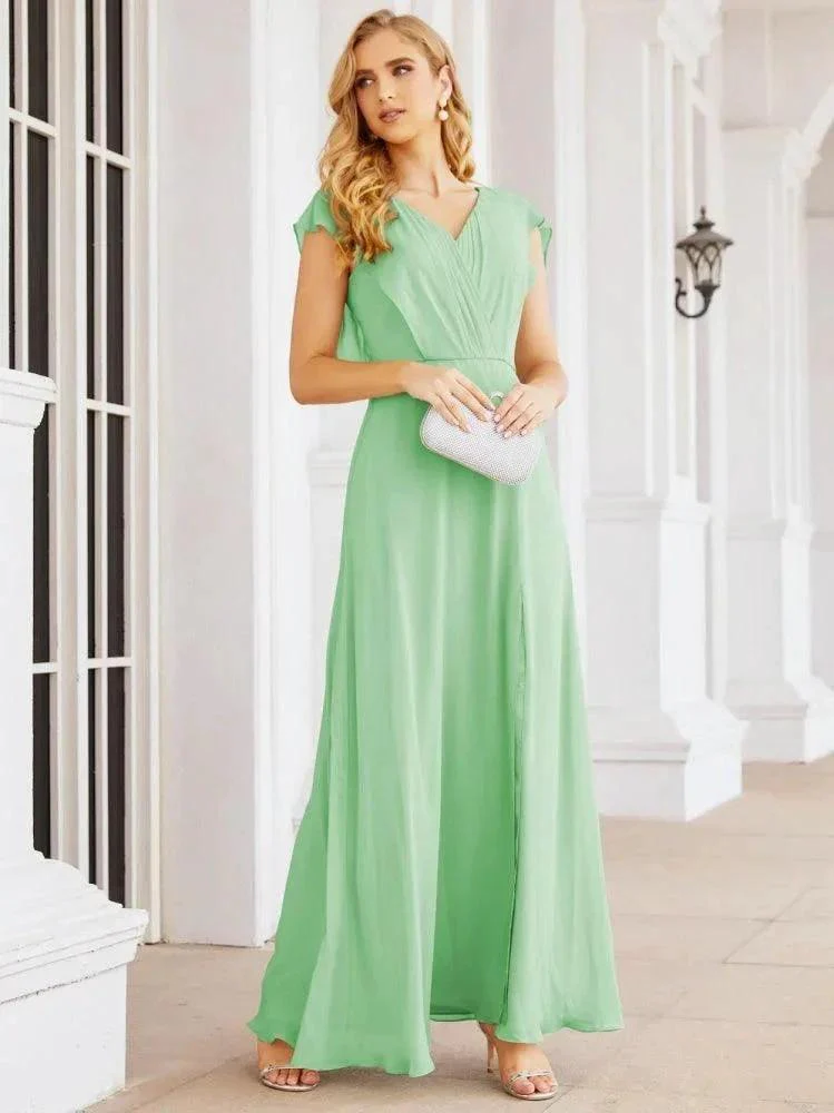 Sunnderly Bridesmaid Dresses Cape Formal Prom Dress Open Back Gowns for Mother of The Bride SY28058 - Image 64