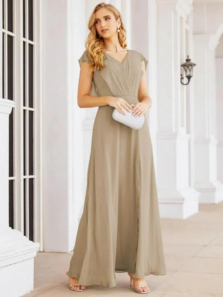Sunnderly Bridesmaid Dresses Cape Formal Prom Dress Open Back Gowns for Mother of The Bride SY28058 - Image 70
