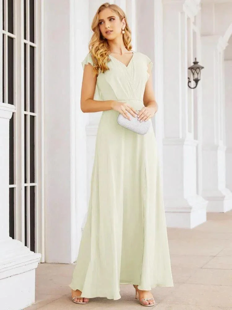 Sunnderly Bridesmaid Dresses Cape Formal Prom Dress Open Back Gowns for Mother of The Bride SY28058 - Image 76