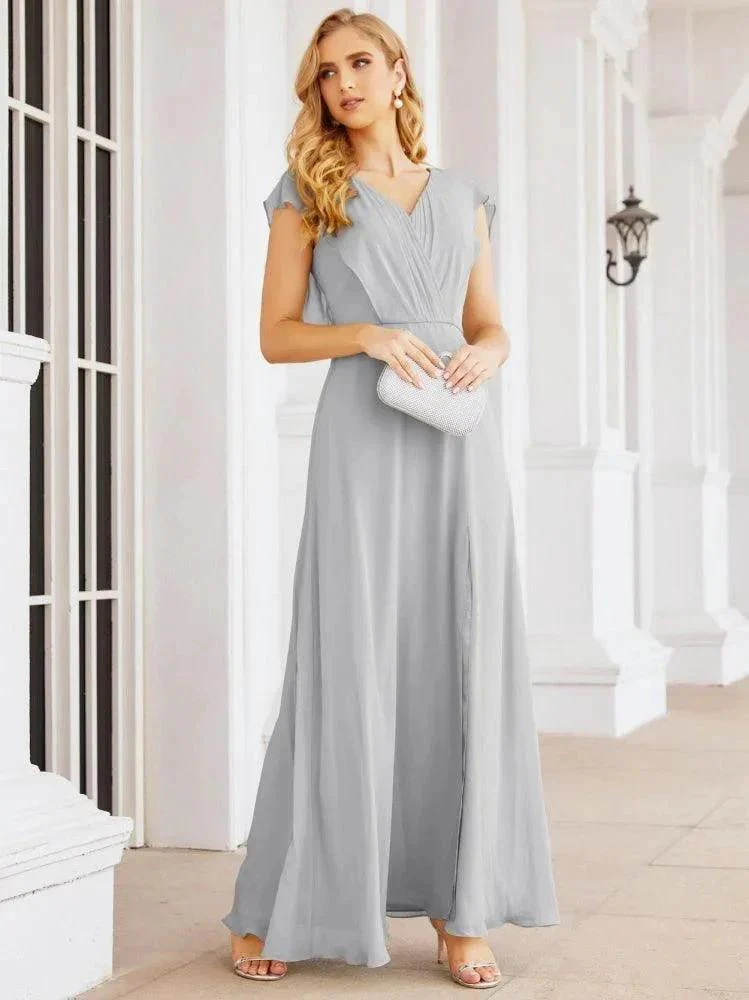 Sunnderly Bridesmaid Dresses Cape Formal Prom Dress Open Back Gowns for Mother of The Bride SY28058 - Image 79