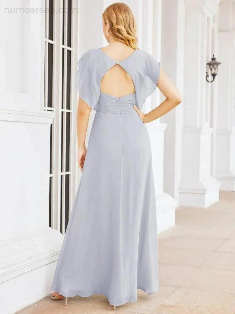 Sunnderly Bridesmaid Dresses Cape Formal Prom Dress Open Back Gowns for Mother of The Bride SY28058 - Image 8