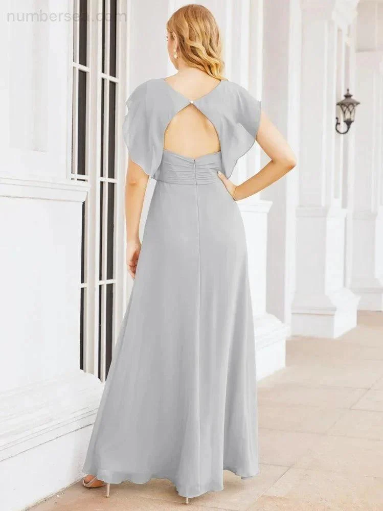 Sunnderly Bridesmaid Dresses Cape Formal Prom Dress Open Back Gowns for Mother of The Bride SY28058 - Image 80
