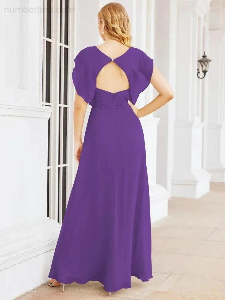 Sunnderly Bridesmaid Dresses Cape Formal Prom Dress Open Back Gowns for Mother of The Bride SY28058 - Image 83