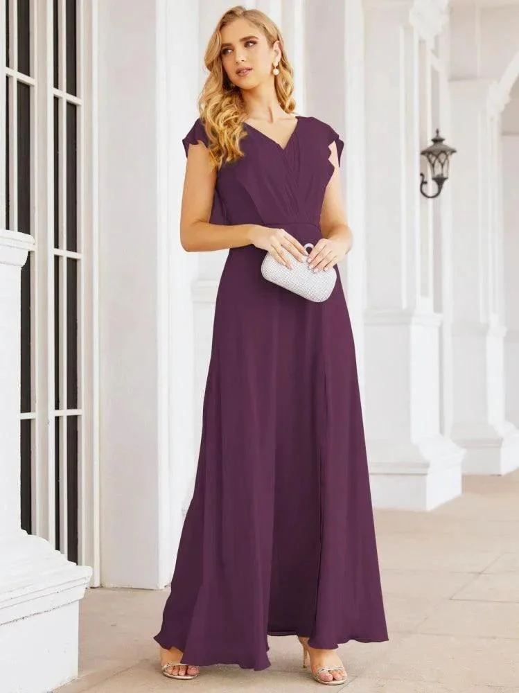 Sunnderly Bridesmaid Dresses Cape Formal Prom Dress Open Back Gowns for Mother of The Bride SY28058 - Image 91