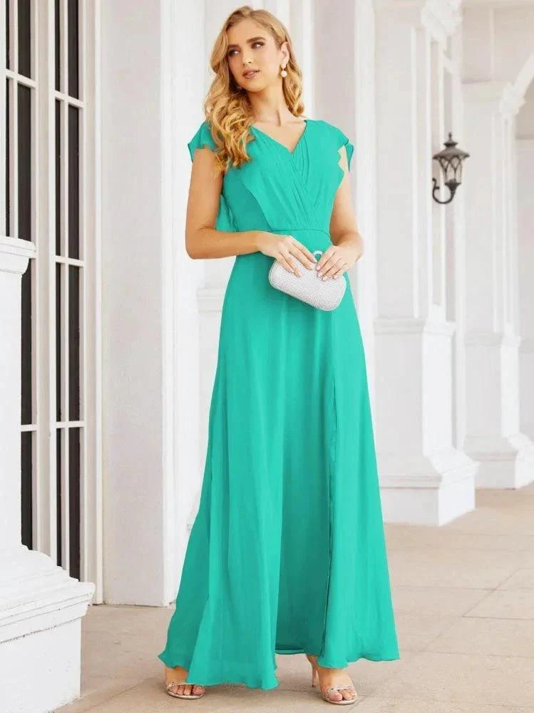 Sunnderly Bridesmaid Dresses Cape Formal Prom Dress Open Back Gowns for Mother of The Bride SY28058 - Image 94