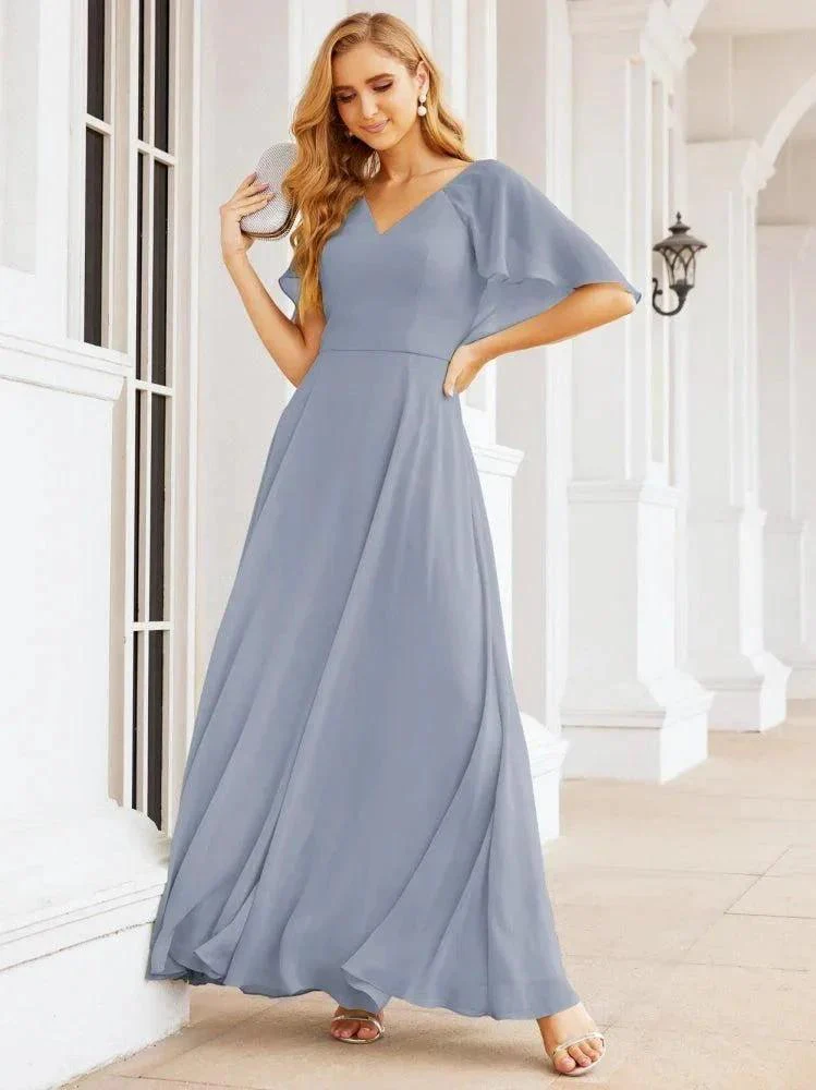 Numbersea Bridesmaid Dresses for Wedding Formal Evening Party Prom Gown with Cape 28050 - Image 10