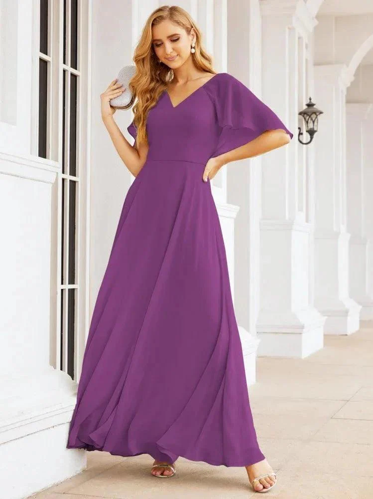 Numbersea Bridesmaid Dresses for Wedding Formal Evening Party Prom Gown with Cape 28050 - Image 106