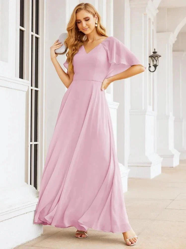 Numbersea Bridesmaid Dresses for Wedding Formal Evening Party Prom Gown with Cape 28050 - Image 115