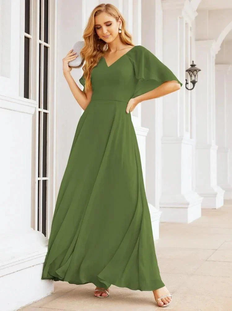 Numbersea Bridesmaid Dresses for Wedding Formal Evening Party Prom Gown with Cape 28050 - Image 19