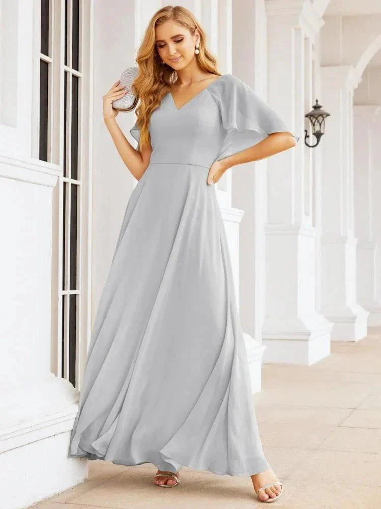 Numbersea Bridesmaid Dresses for Wedding Formal Evening Party Prom Gown with Cape 28050 - Image 79