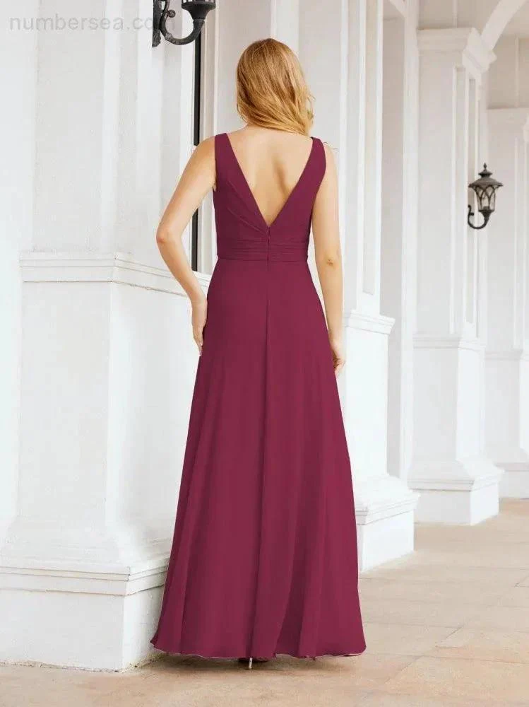 Numbersea Bridesmaid Dresses for Wedding Ruffles Long Formal Prom Gowns 28039 - Image 101