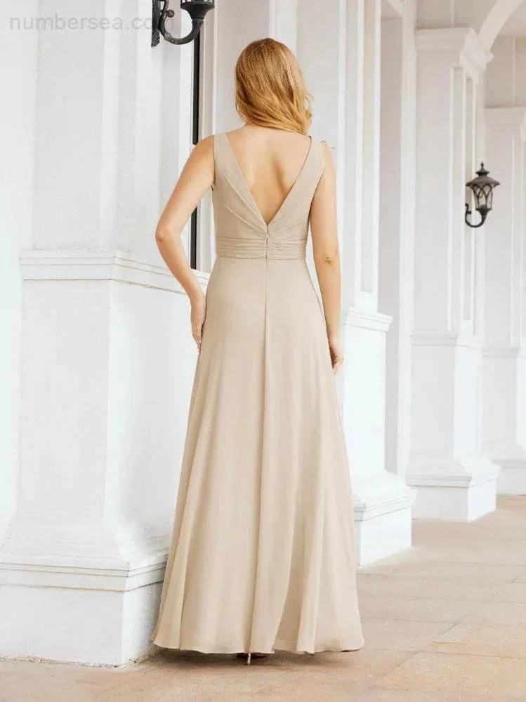 Numbersea Bridesmaid Dresses for Wedding Ruffles Long Formal Prom Gowns 28039 - Image 104