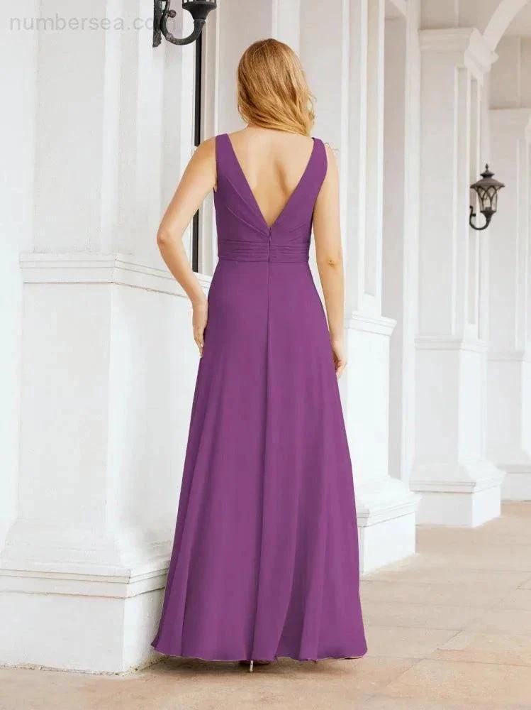 Numbersea Bridesmaid Dresses for Wedding Ruffles Long Formal Prom Gowns 28039 - Image 107