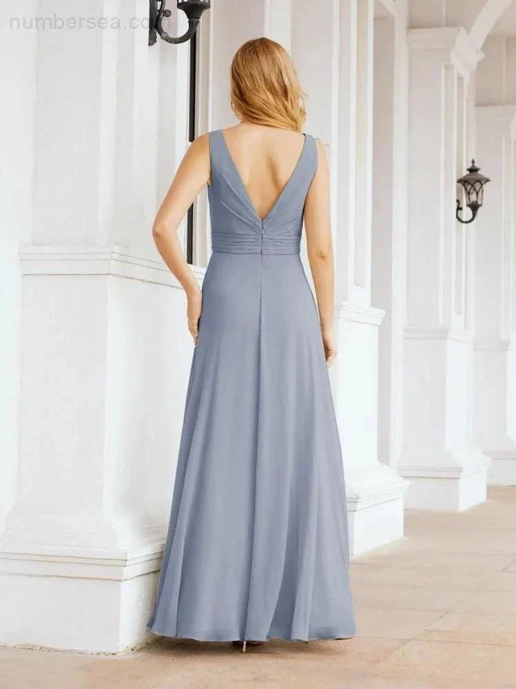 Numbersea Bridesmaid Dresses for Wedding Ruffles Long Formal Prom Gowns 28039 - Image 11