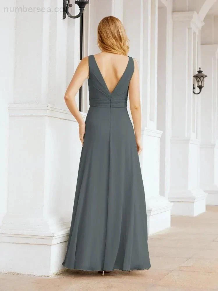 Numbersea Bridesmaid Dresses for Wedding Ruffles Long Formal Prom Gowns 28039 - Image 113