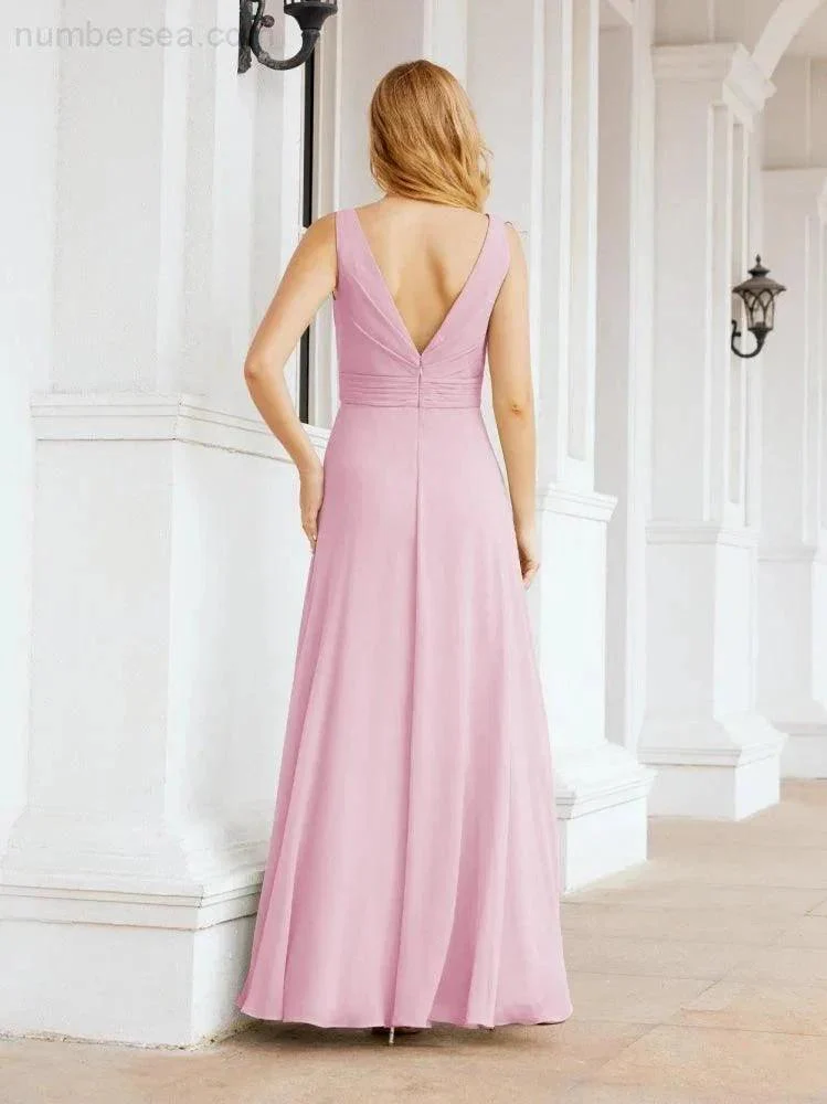 Numbersea Bridesmaid Dresses for Wedding Ruffles Long Formal Prom Gowns 28039 - Image 116