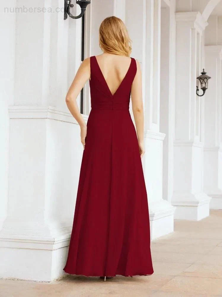 Numbersea Bridesmaid Dresses for Wedding Ruffles Long Formal Prom Gowns 28039 - Image 122
