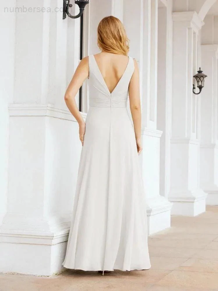 Numbersea Bridesmaid Dresses for Wedding Ruffles Long Formal Prom Gowns 28039 - Image 125